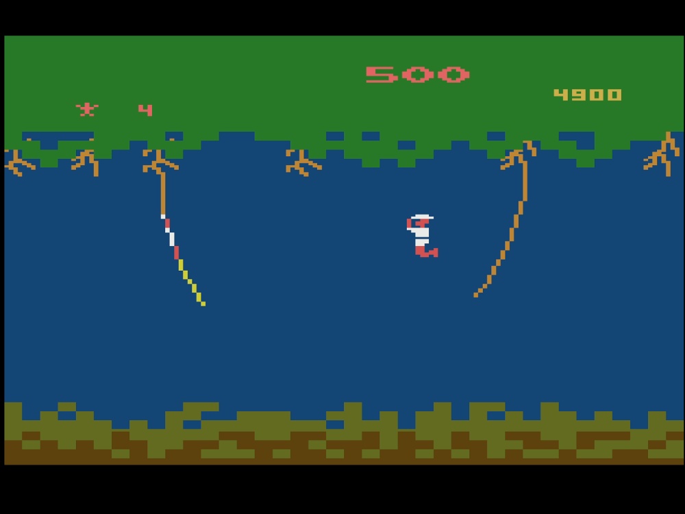 Gameplay of Jungle Hunt for Atari 2600